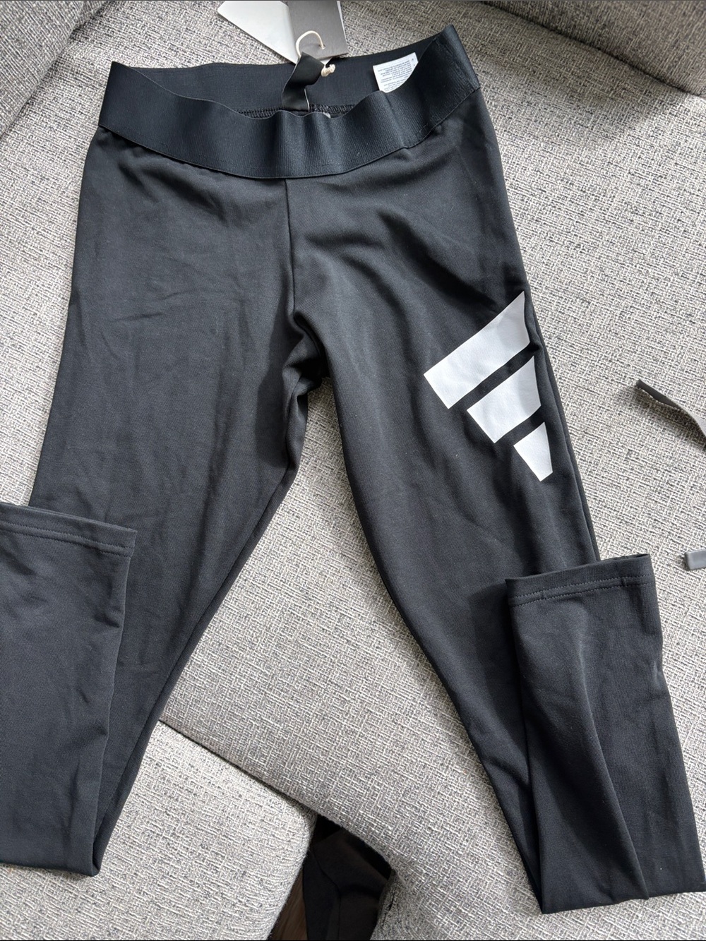 Women’s Black Active Leggings with Reflective Accent